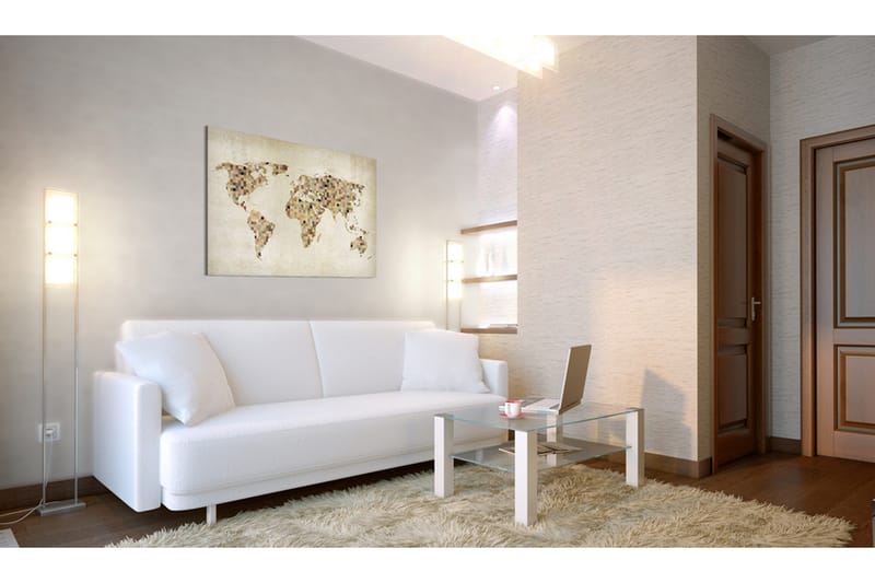 Bilde Beige shades of the world 120x80 - Artgeist sp. z o. o. - Innredning - Bilder & kunst - Lerretsbilder