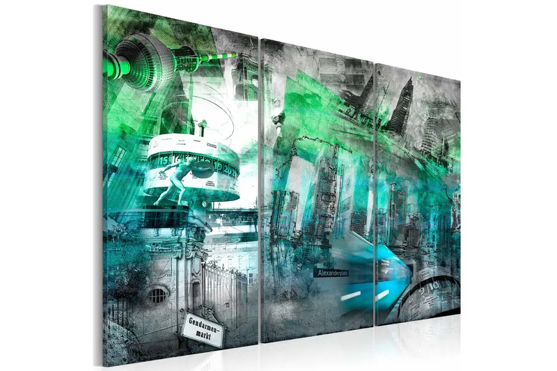 Bilde Berlin Arkitektur Grønn 60x40, Artgeist sp. z o. o.
