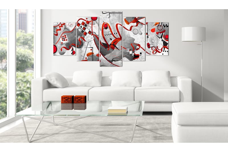 Bilde Between Waves 5 Parts Wide 200x100 - Artgeist sp. z o. o. - Innredning - Bilder & kunst - Lerretsbilder