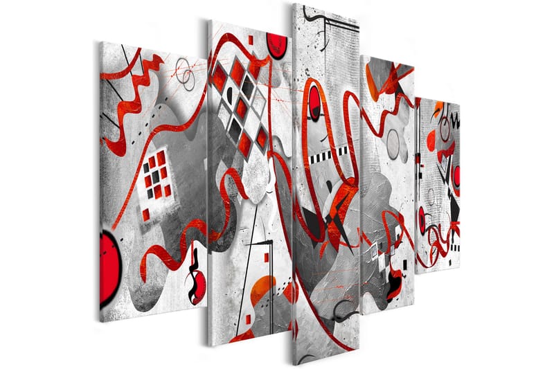 Bilde Between Waves 5 Parts Wide 200x100 - Artgeist sp. z o. o. - Innredning - Bilder & kunst - Lerretsbilder