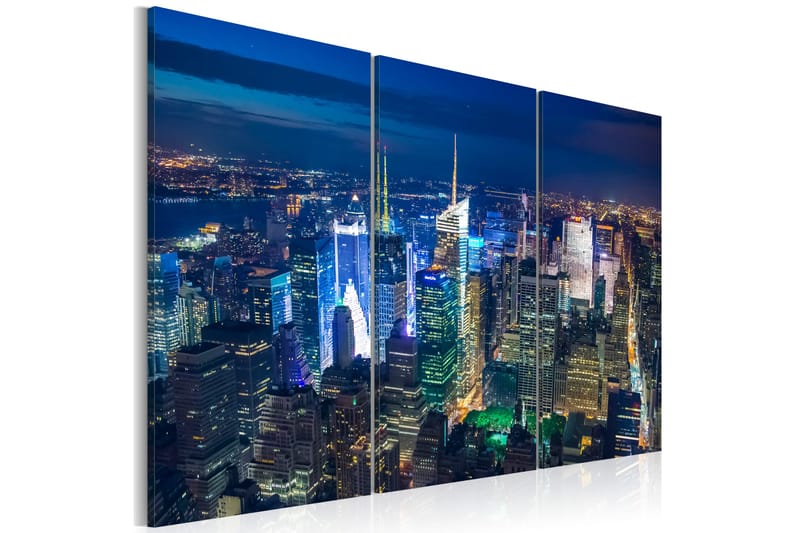 Bilde Bird´S Eye View Of New York City By Night 120x80, Artgeist sp. z o. o.