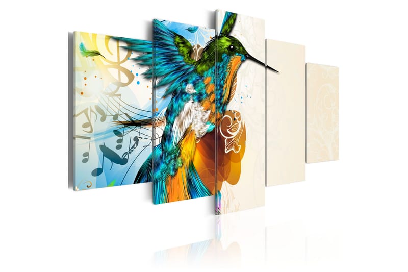 Bilde Bird's Music 5 Pieces 100x50, Artgeist sp. z o. o.