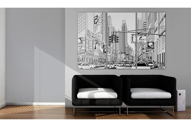 Bilde Black & white comic 90x60 - Artgeist sp. z o. o. - Innredning - Bilder & kunst - Lerretsbilder