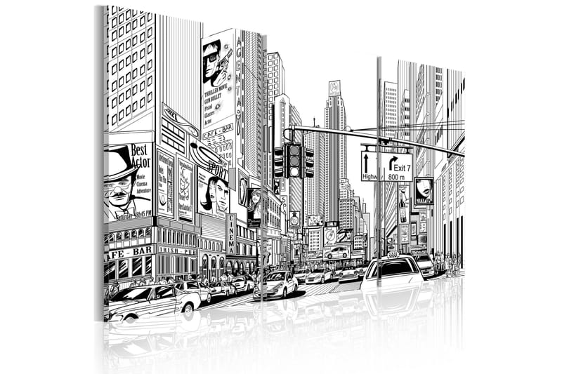 Bilde Black & White Comic Style 120x80 - Artgeist sp. z o. o. - Innredning - Bilder & kunst - Lerretsbilder