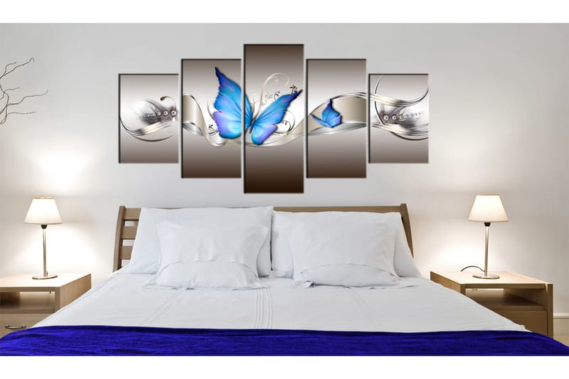 Bilde Blue Butterflies 200x100 - Artgeist sp. z o. o. - Lerretsbilder