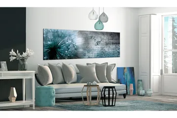 Bilde Blue Dandelion 150x50 - Artgeist sp. z o. o. - Innredning - Bilder & kunst - Lerretsbilder