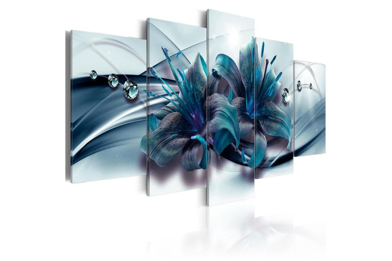 Bilde Blue Lily 100x50 - Artgeist sp. z o. o. - Innredning - Bilder & kunst - Lerretsbilder