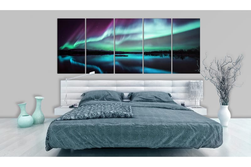 Bilde Blue Ribbons 225x90 - Artgeist sp. z o. o. - Innredning - Bilder & kunst - Lerretsbilder