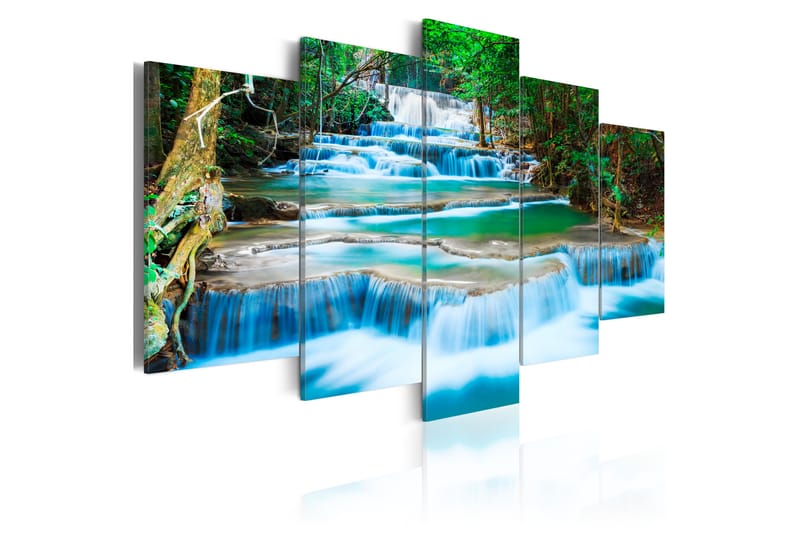 Bilde Blue Waterfall In Kanchanaburi Thailand 200x100 - Artgeist sp. z o. o. - Innredning - Bilder & kunst - Lerretsbilder
