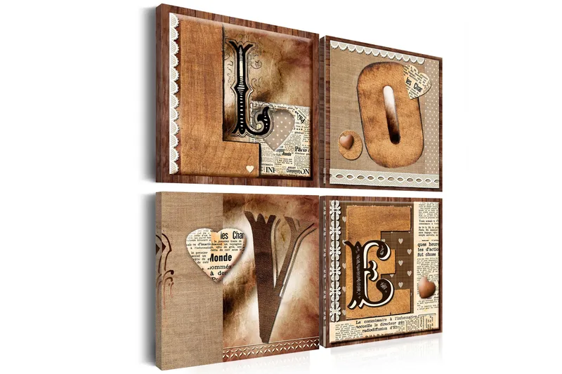 Bilde Boken Om Kjærlighet 80x80 - Artgeist sp. z o. o. - Innredning - Bilder & kunst - Lerretsbilder