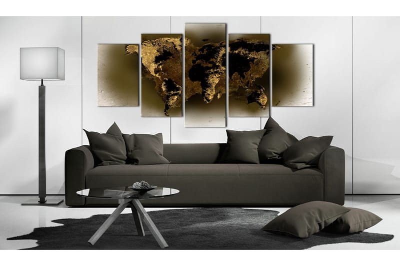 Bilde Brass Continents 100x50 - Artgeist sp. z o. o. - Innredning - Bilder & kunst - Lerretsbilder