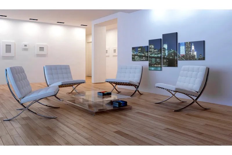 Bilde Brooklyn Bridge Illuminated At Night 200x90 - Artgeist sp. z o. o. - Innredning - Bilder & kunst - Lerretsbilder