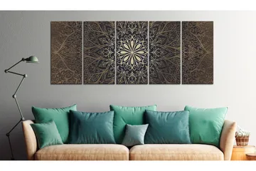 Bilde Brown Mandala 200x80 - Artgeist sp. z o. o. - Innredning - Bilder & kunst - Lerretsbilder