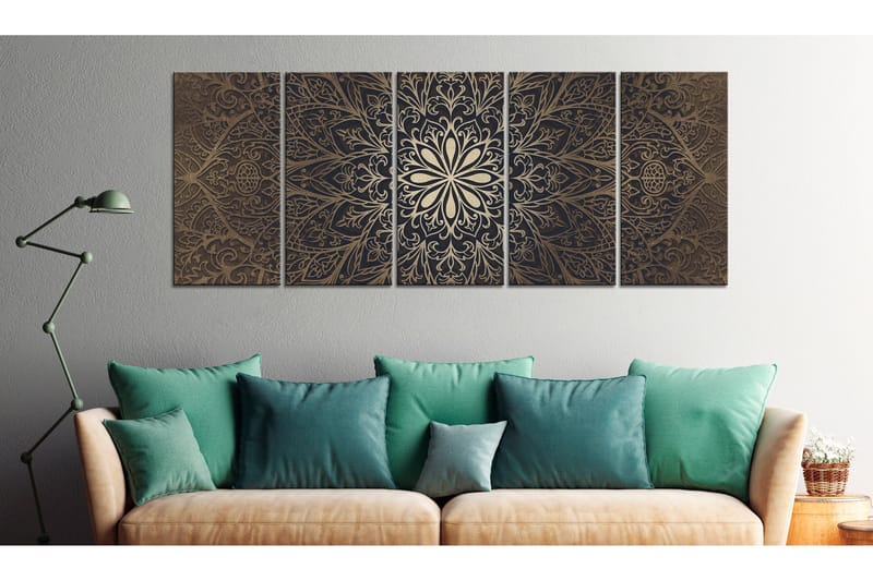 Bilde Brown Mandala 225x90 - Artgeist sp. z o. o. - Innredning - Bilder & kunst - Lerretsbilder