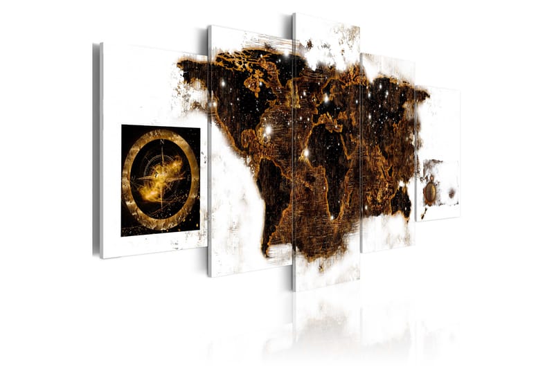 Bilde Brown Map 200x100 - Artgeist sp. z o. o. - Innredning - Bilder & kunst - Lerretsbilder