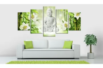 Bilde Buddha And Jasmine 100x50 - Artgeist sp. z o. o. - Innredning - Bilder & kunst - Lerretsbilder