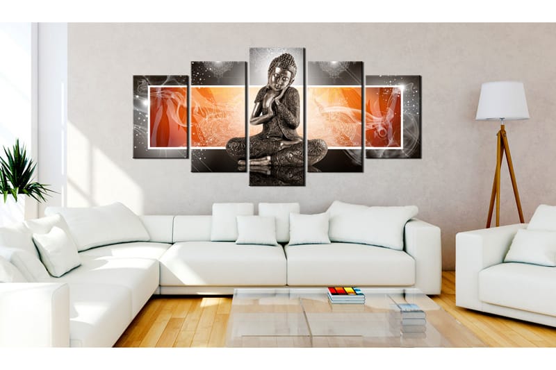Bilde Buddha And Ornaments 200x100 - Artgeist sp. z o. o. - Innredning - Bilder & kunst - Lerretsbilder