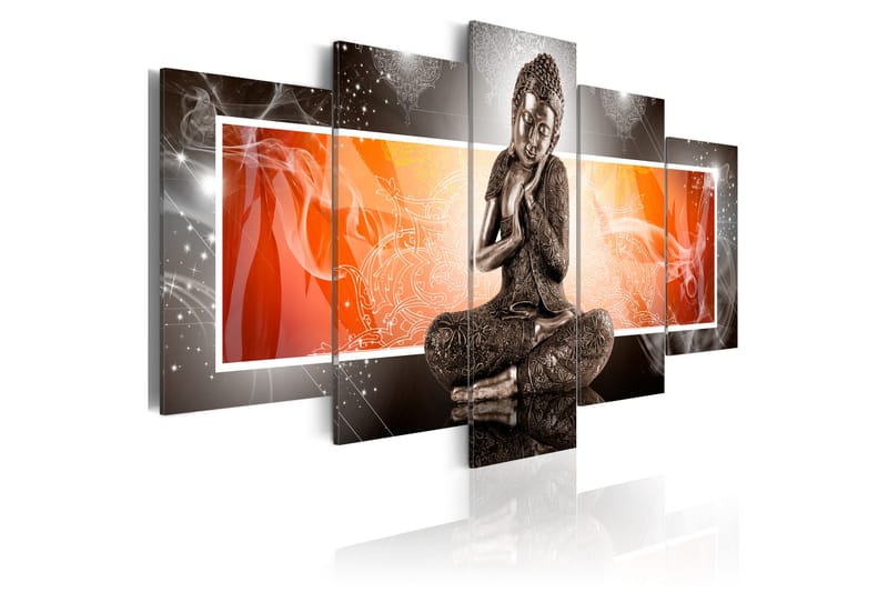 Bilde Buddha And Ornaments 200x100 - Artgeist sp. z o. o. - Innredning - Bilder & kunst - Lerretsbilder