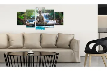 Bilde Buddha And Waterfall 200x100 - Artgeist sp. z o. o. - Innredning - Bilder & kunst - Lerretsbilder