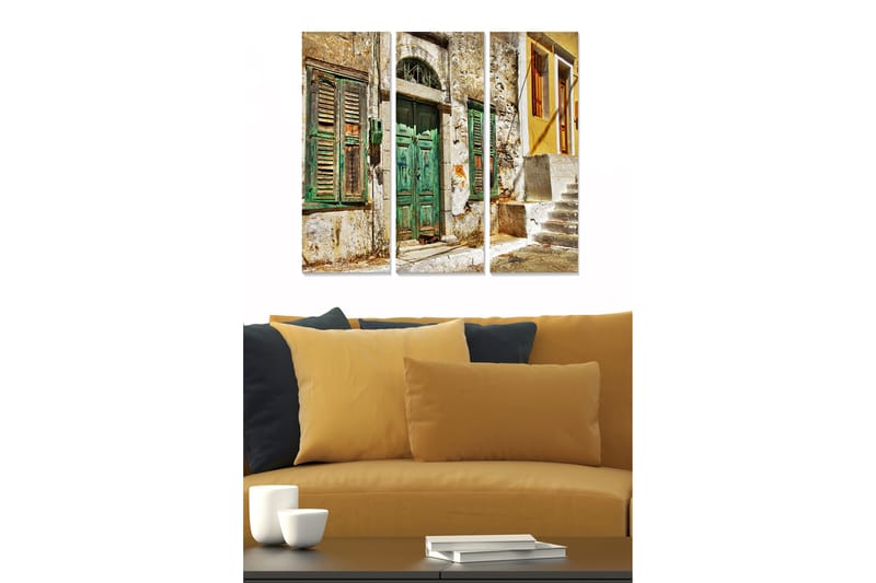 Bilde Building 3-pk flerfarget - 22x05 cm - Innredning - Bilder & kunst - Lerretsbilder