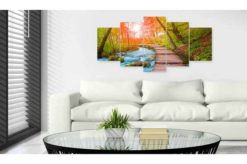 Bilde By The Riverside 200x100 - Artgeist sp. z o. o. - Innredning - Bilder & kunst - Lerretsbilder