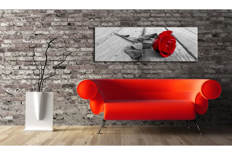Bilde Carmine Rose 120x40 - Artgeist sp. z o. o. - Innredning - Bilder & kunst - Lerretsbilder
