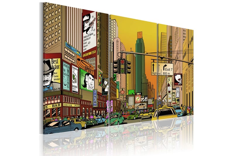 Bilde Cartoon Nyc 120x80, Artgeist sp. z o. o.