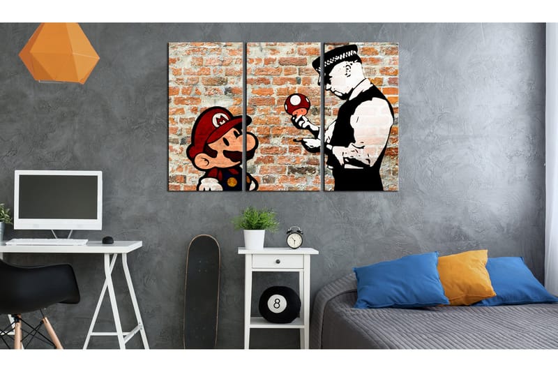 Bilde Caught Mario 90x60 - Artgeist sp. z o. o. - Innredning - Bilder & kunst - Lerretsbilder