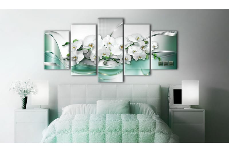 Bilde Celadon Ribbon 100x50 - Artgeist sp. z o. o. - Innredning - Bilder & kunst - Lerretsbilder
