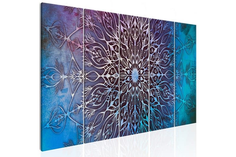 Bilde Center 5 Parts Narrow Blue 200x80 - Artgeist sp. z o. o. - Innredning - Bilder & kunst - Lerretsbilder