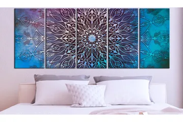 Bilde Center 5 Parts Narrow Blue 225x90 - Artgeist sp. z o. o. - Innredning - Bilder & kunst - Lerretsbilder