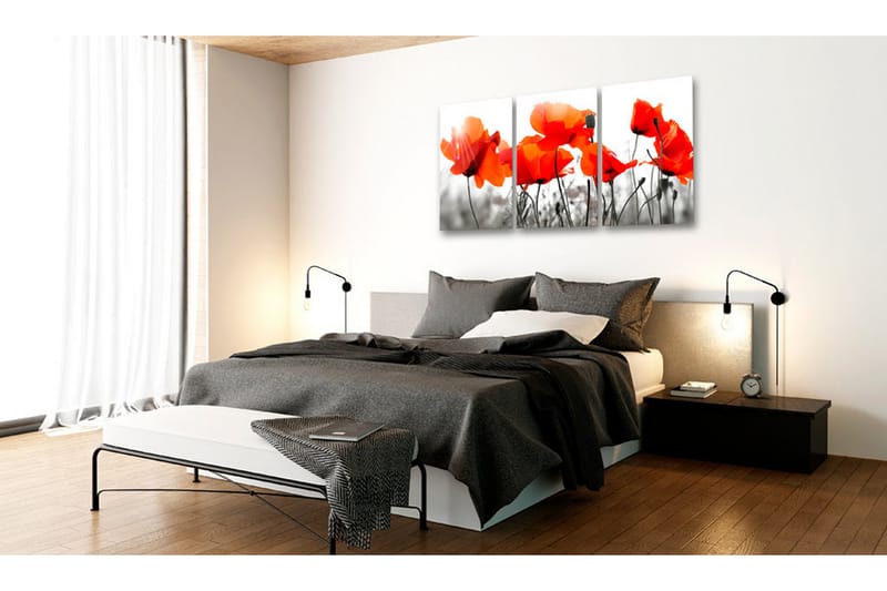 Bilde Charming Poppies 120x60 - Artgeist sp. z o. o. - Lerretsbilder