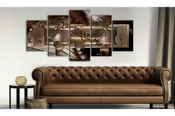 Bilde Chestnut Map 100x50 - Artgeist sp. z o. o. - Innredning - Bilder & kunst - Lerretsbilder