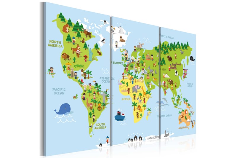 Bilde Children's World 90x60 - Artgeist sp. z o. o. - Innredning - Bilder & kunst - Lerretsbilder