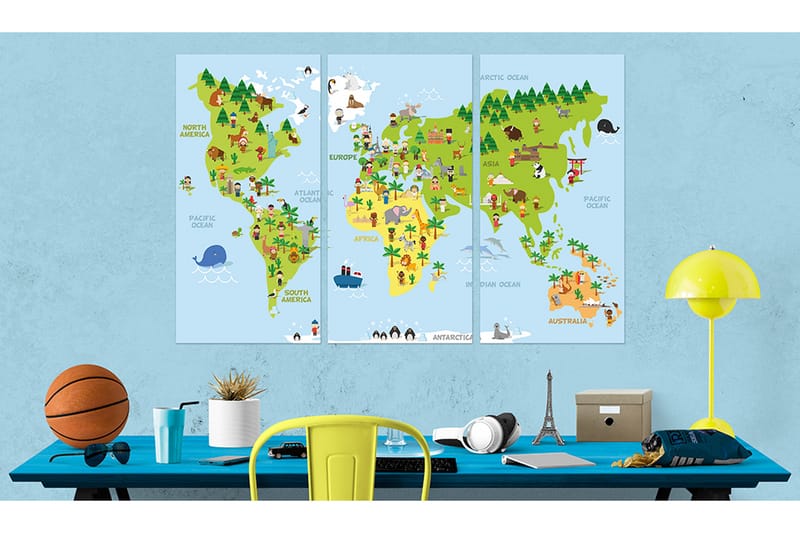 Bilde Children's World 90x60 - Artgeist sp. z o. o. - Innredning - Bilder & kunst - Lerretsbilder
