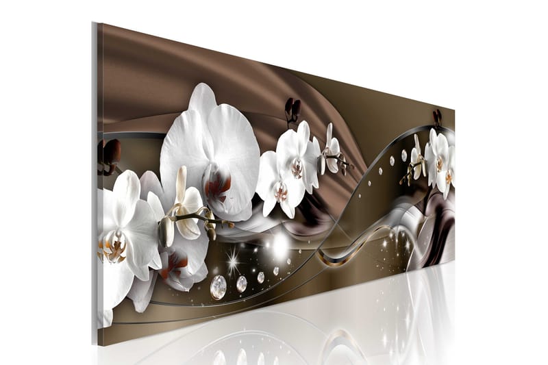 Bilde Chocolate Dance Of Orchid 150x50 - Artgeist sp. z o. o. - Lerretsbilder