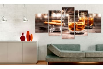 Bilde Cigar And Whiskey 200x100 - Artgeist sp. z o. o. - Innredning - Bilder & kunst - Lerretsbilder