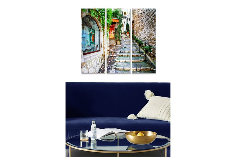 Bilde City 3-pk Flerfarget - 22x05 cm - Innredning - Bilder & kunst - Lerretsbilder