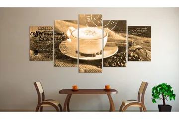 Bilde Coffe Espresso Cappuccino Latte Machiato 100x50 - Artgeist sp. z o. o. - Innredning - Bilder & kunst - Lerretsbilder