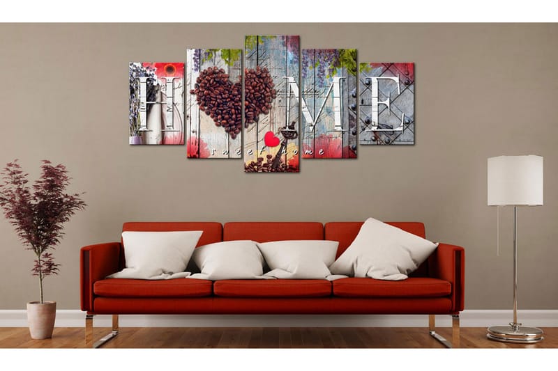 Bilde Coffee Heart 200x100 - Artgeist sp. z o. o. - Innredning - Bilder & kunst - Lerretsbilder