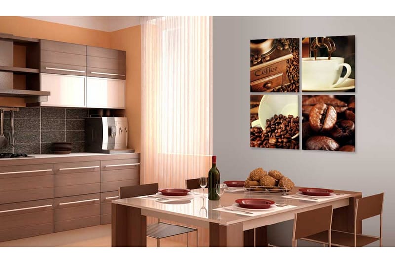 Bilde Coffee Tasting 80x80 - Artgeist sp. z o. o. - Innredning - Bilder & kunst - Lerretsbilder