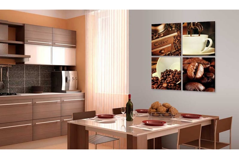 Bilde Coffee Tasting 80x80 - Artgeist sp. z o. o. - Innredning - Bilder & kunst - Lerretsbilder