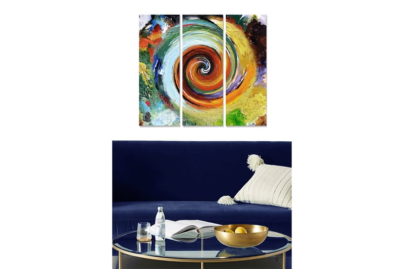 Bilde Colorful 3-pk Flerfarget - 22x05 cm - Innredning - Bilder & kunst - Lerretsbilder