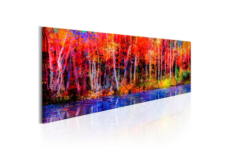 Bilde Colorful Autumn Trees 150x50 - Artgeist sp. z o. o. - Lerretsbilder