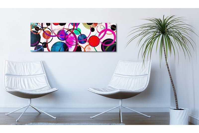 Bilde Colourful Circle 135x45 - Artgeist sp. z o. o. - Innredning - Bilder & kunst - Lerretsbilder