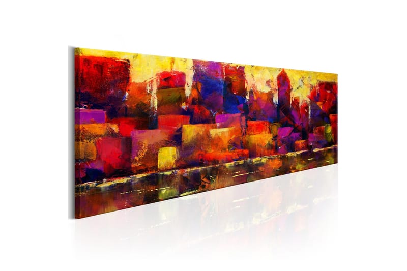 Bilde Colourful City Skyline 135x45, Artgeist sp. z o. o.