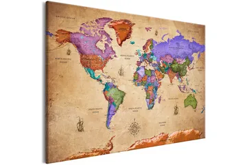Bilde Colourful Travels 3 Parts 120x80 - Artgeist sp. z o. o. - Innredning - Bilder & kunst - Lerretsbilder