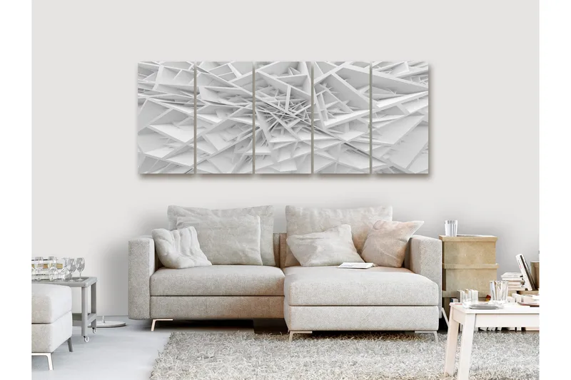 Bilde Complicated Geometry 5 Parts Narrow 225x90 - Artgeist sp. z o. o. - Innredning - Bilder & kunst - Lerretsbilder