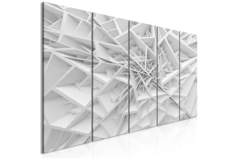 Bilde Complicated Geometry 5 Parts Narrow 225x90 - Artgeist sp. z o. o. - Innredning - Bilder & kunst - Lerretsbilder