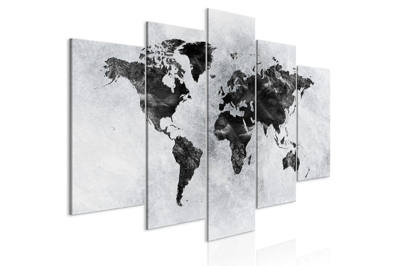 Bilde Concrete World 5 Parts Wide 200x100 - Artgeist sp. z o. o. - Innredning - Bilder & kunst - Lerretsbilder
